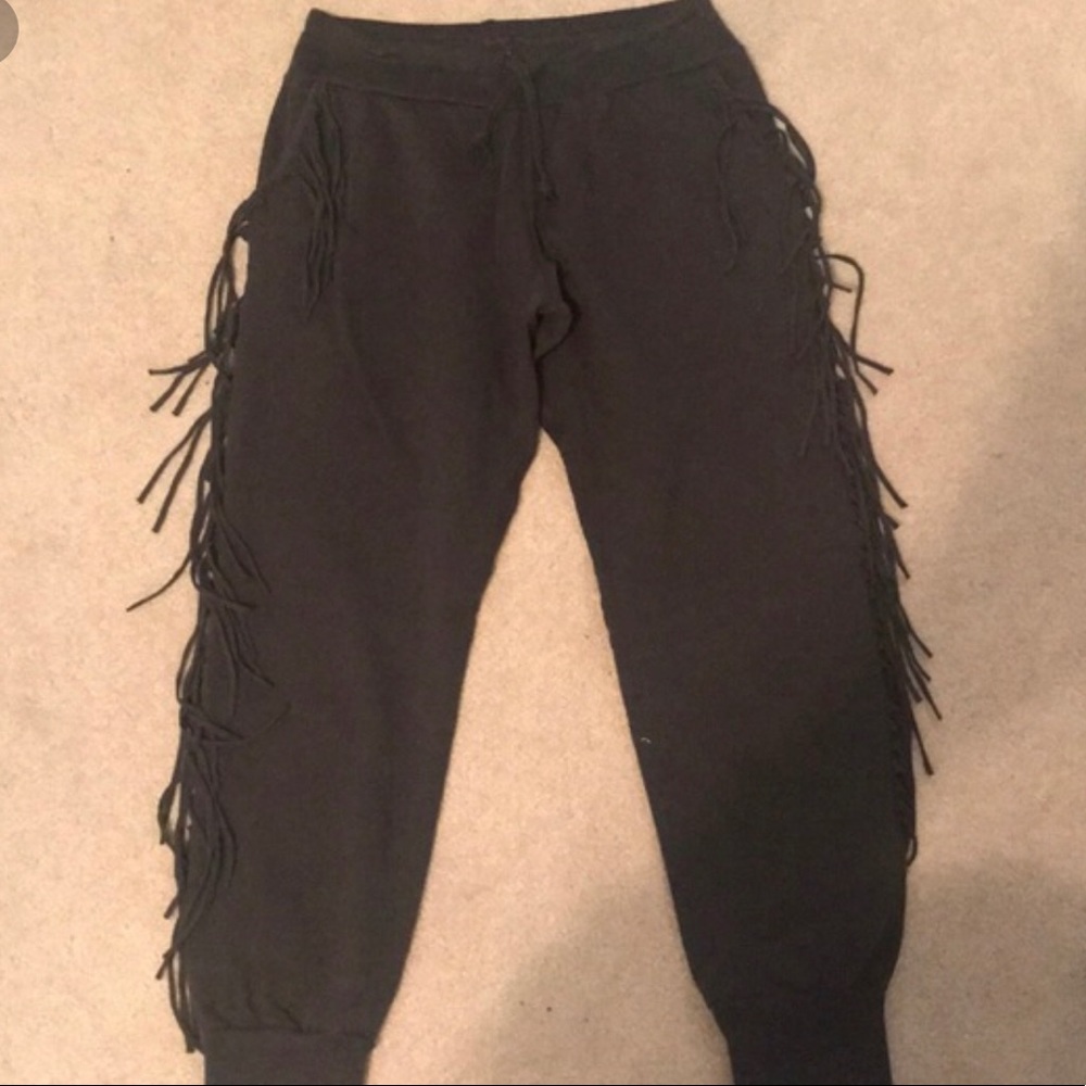 Jessie James Decker Kittenish fringe joggers